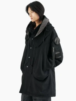 ALPHA X JIYONGKIM SUN-BLEACHED FISHTAIL COAT