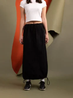 DRAWCORD SKIRT WOMENS (BLACK)