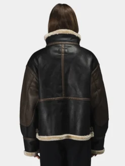 FAUX LEATHER B-3 MOD JACKET
