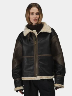 FAUX LEATHER B-3 MOD JACKET