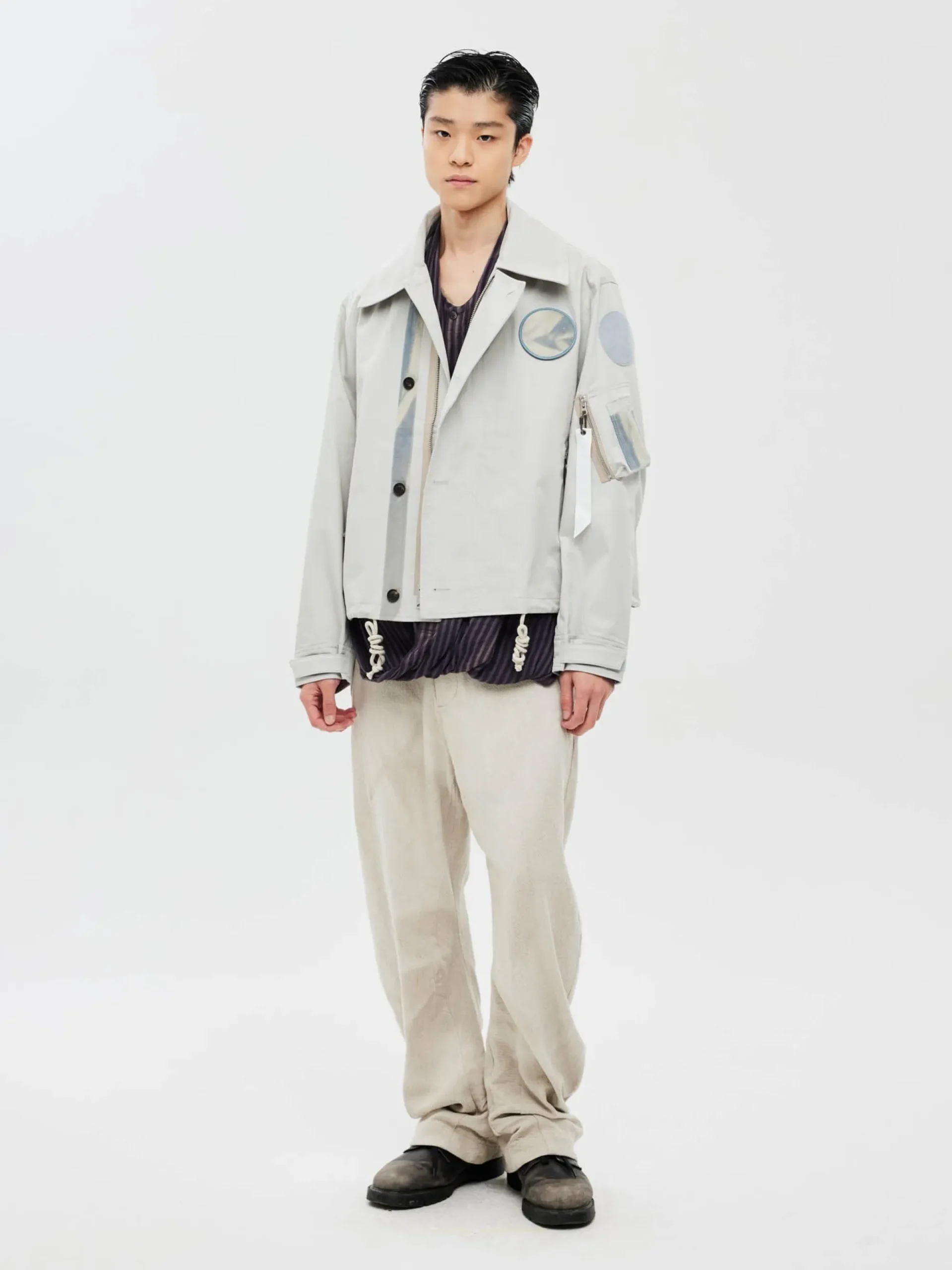 JIYONG KIM X ALPHA SUN BLEACHED WIDE COLLAR