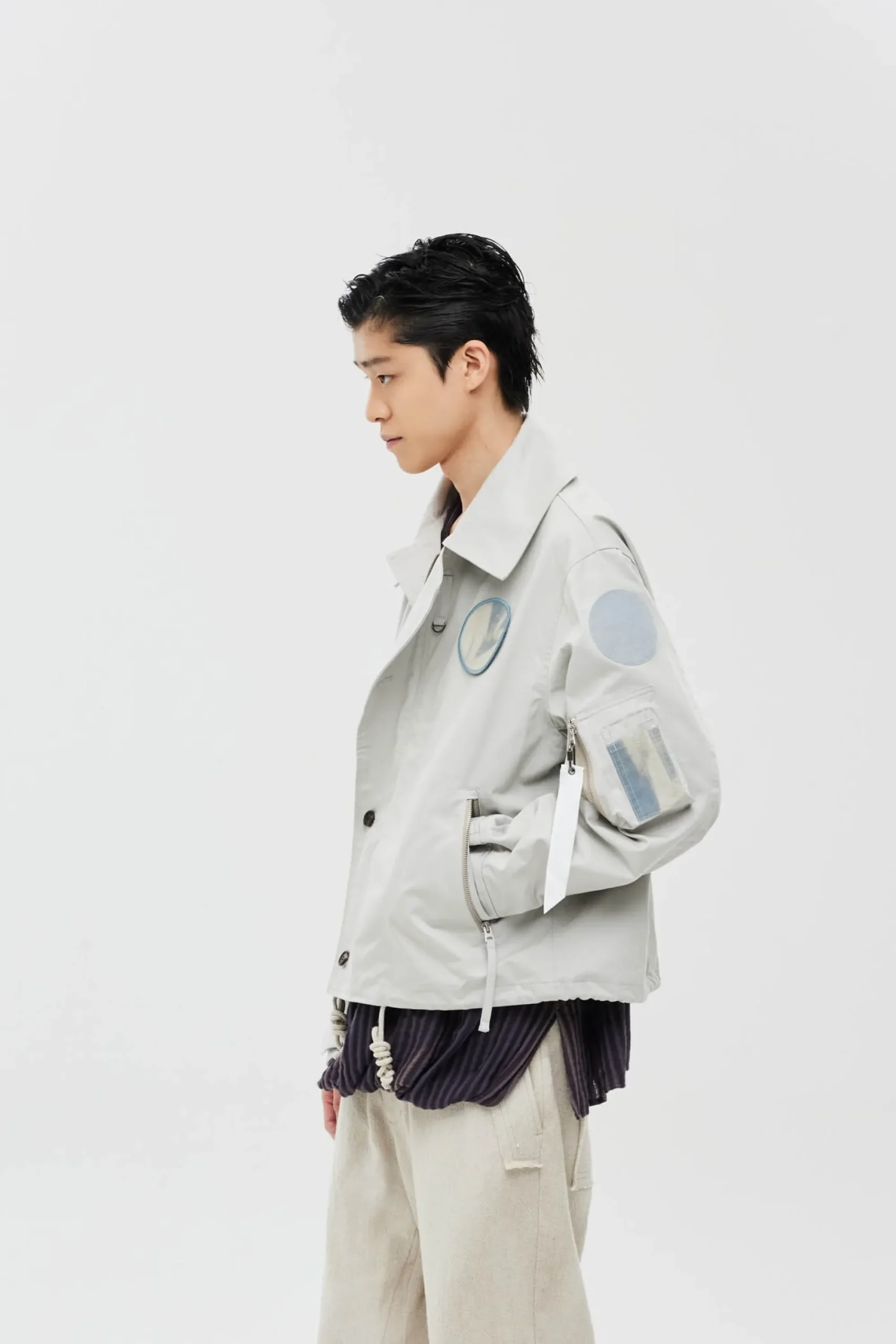 JIYONG KIM X ALPHA SUN BLEACHED WIDE COLLAR