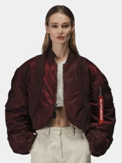 KNIT RIB MA-1 FLIGHT JACKET WOMENS