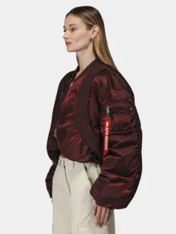 KNIT RIB MA-1 FLIGHT JACKET WOMENS