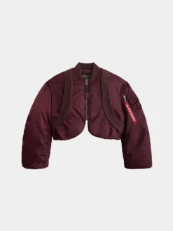 KNIT RIB MA-1 FLIGHT JACKET WOMENS