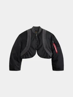 KNIT RIB MA-1 FLIGHT JACKET WOMENS