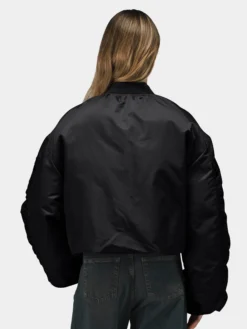 KNIT RIB MA-1 FLIGHT JACKET WOMENS