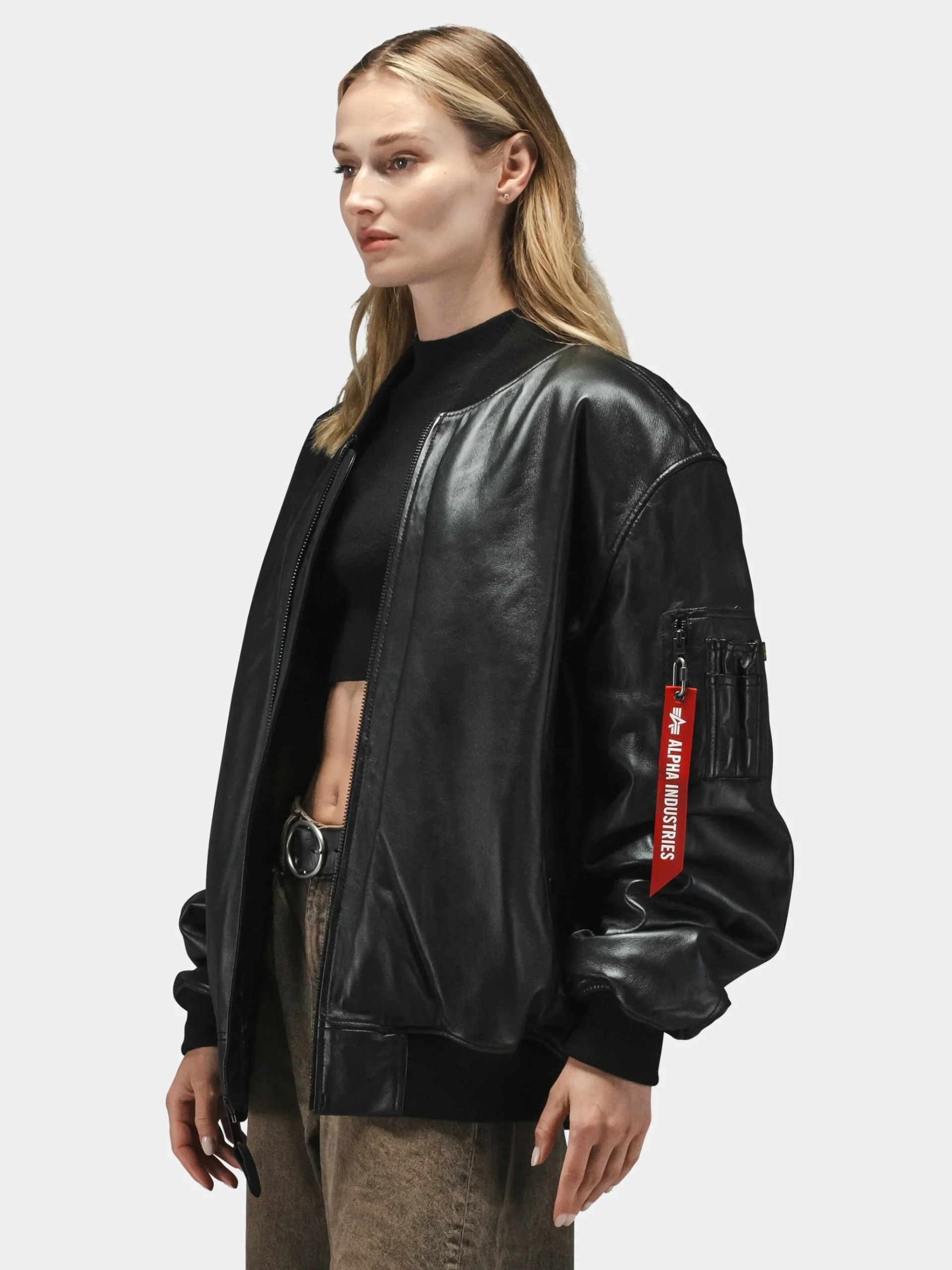 LEATHER MA-1 FLIGHT JACKET