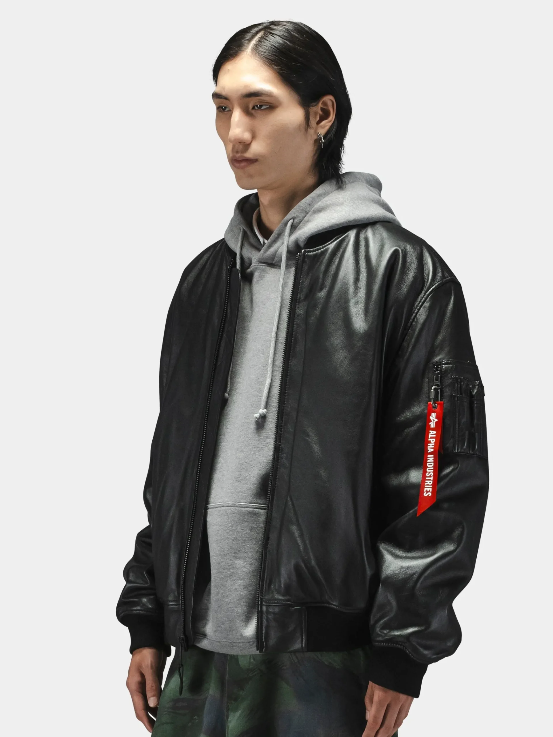 LEATHER MA-1 FLIGHT JACKET