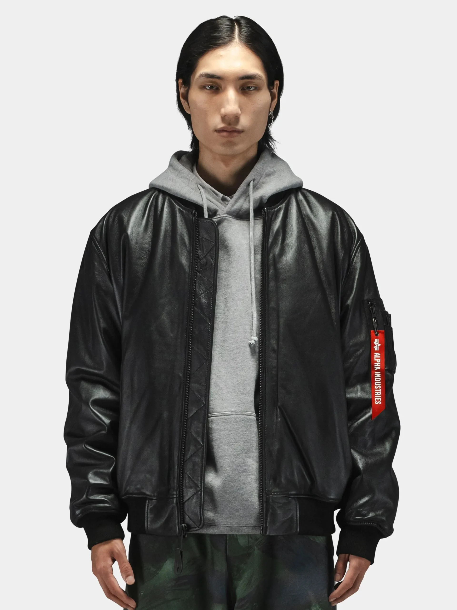 LEATHER MA-1 FLIGHT JACKET