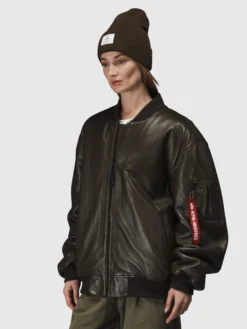 LEATHER MA-1 FLIGHT JACKET (ESPRESSO)