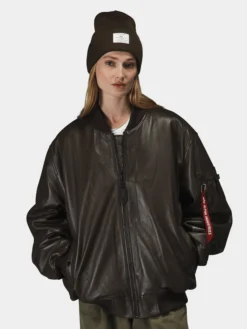 LEATHER MA-1 FLIGHT JACKET (ESPRESSO)
