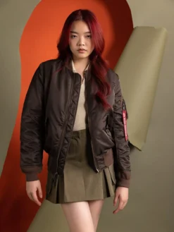 MA-1 BOMBER JACKET WOMENS (CHOCOLATE)
