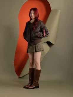 MA-1 BOMBER JACKET WOMENS (CHOCOLATE)