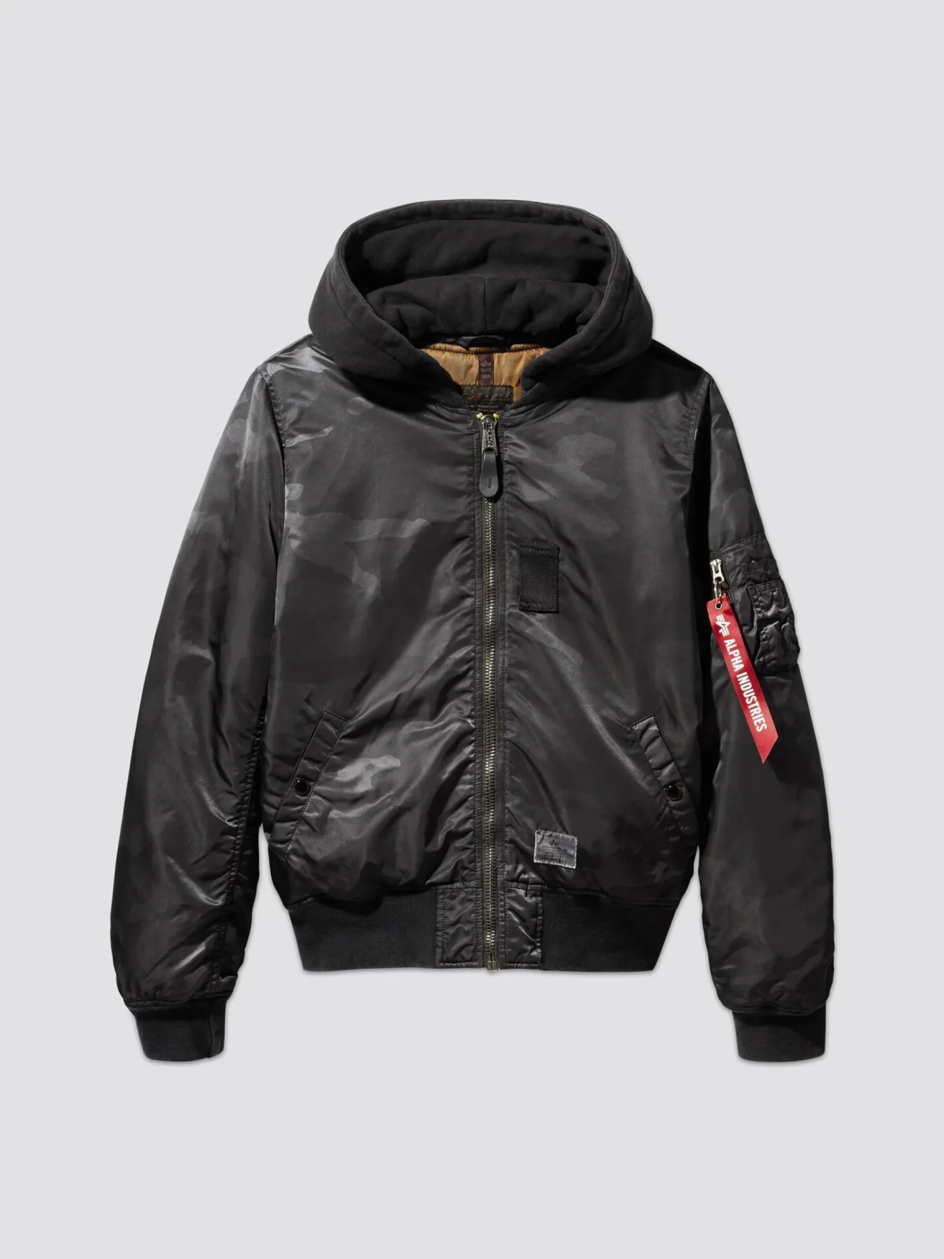 MA-1 HOODED BATTLEWASH BOMBER JACKET