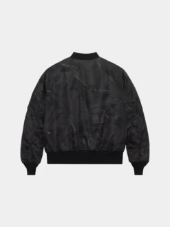 MA-1 ZIPPERED PRINT FLIGHT JACKET