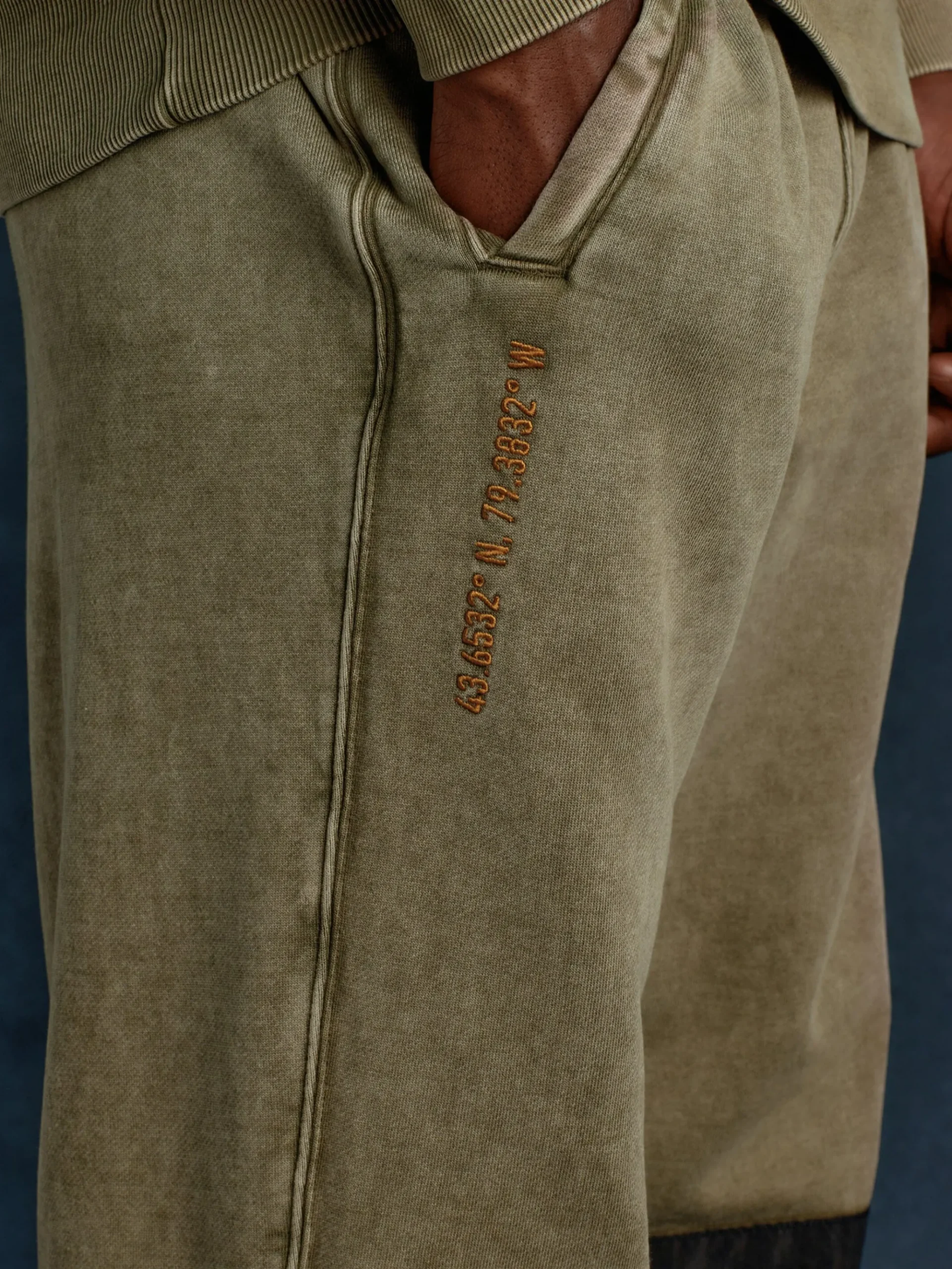 OVO X ALPHA GARMENT DYE FLEECE PANTS
