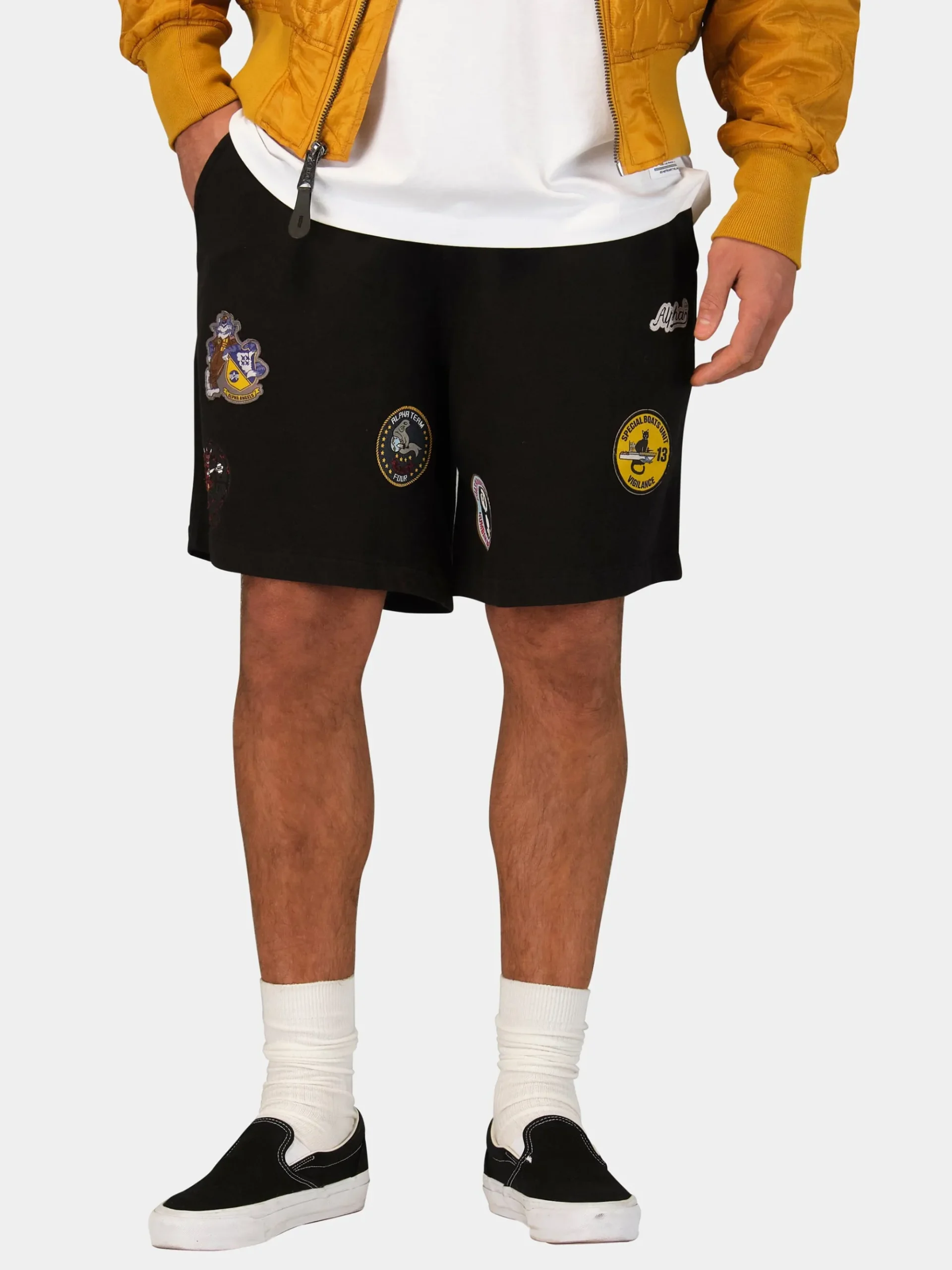 PATCHED JERSEY SHORT
