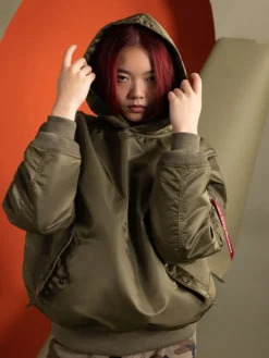PULL-OVER MA-1 JACKET HOODIE