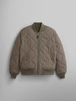 REVERSIBLE ONION QUILTED MA-1 BOMBER JACKET