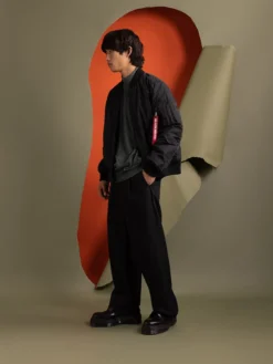 REVERSIBLE ONION QUILTED MA-1 BOMBER JACKET