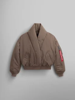 SHAWL COLLAR BOMBER JACKET WOMENS