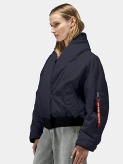 SHAWL COLLAR BOMBER JACKET WOMENS
