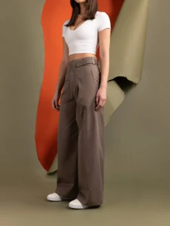 WOMEN'S GURKHA WIDE LEG TROUSER