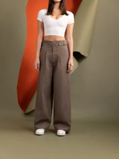 WOMEN'S GURKHA WIDE LEG TROUSER